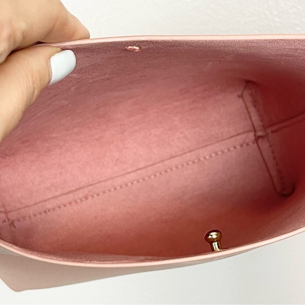 Samara Vegan Leather Shoulder Crossbody Bag Pink - Picture 8 of 8